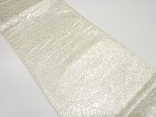 花更紗模様織り出し　袋帯